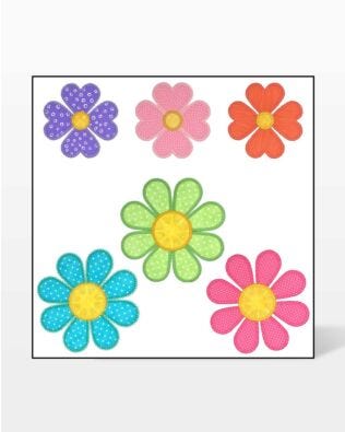 GO! Emoji Flowers Embroidery by V-Stitch Designs 