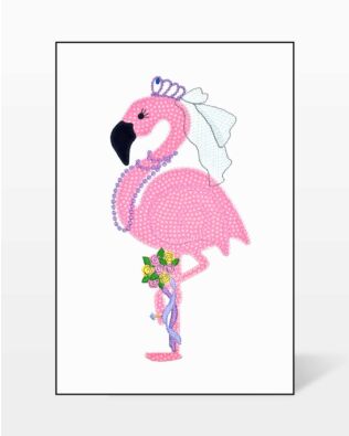 GO! Flamingo Bride Embroidery by V-Stitch Designs