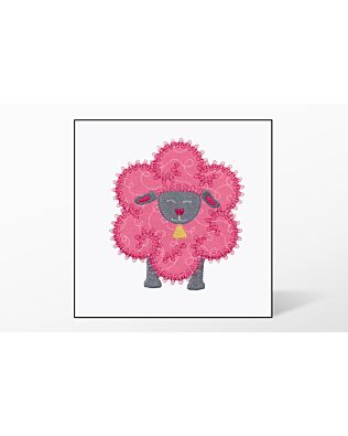 GO! Flower Sheep Single #1 Embroidery Designs by V-Stitch Designs