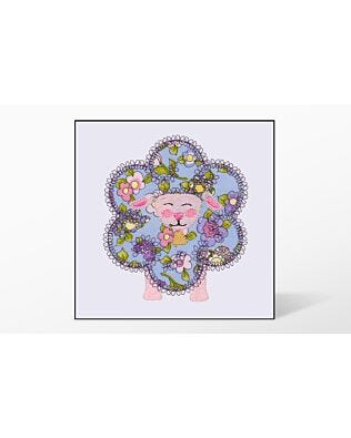 GO! Flower Sheep Single #2 Embroidery Designs by V-Stitch Designs