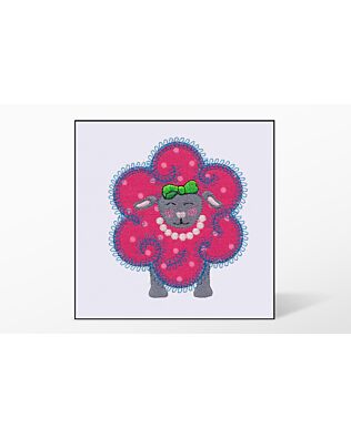 GO! Flower Sheep Single #3 Embroidery Designs by V-Stitch Designs