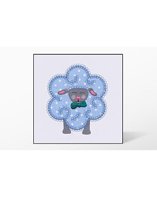 GO! Flower Sheep Single #4 Embroidery Designs by V-Stitch Designs