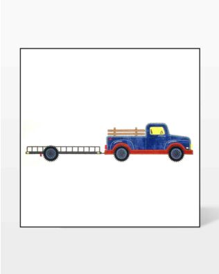 GO! Farm Truck with Trailer Embroidery by V-Stitch Designs