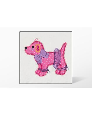GO! Gingham Dog Single #2 Embroidery Designs by V-Stitch Designs