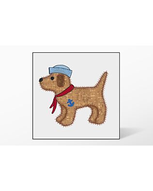 GO! Gingham Dog Single #3 Embroidery Designs by V-Stitch Designs