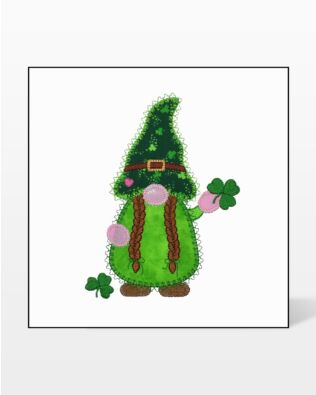 GO! Gnome Irish Girl Embroidery by V-Stitch Designs