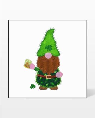 GO! Gnome Irish Man Embroidery by V-Stitch Designs
