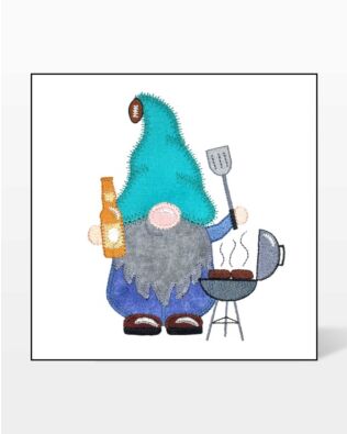 GO! Grilling Gnome Embroidery by V-Stitch Designs