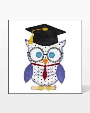 GO! Graduation Owl Embroidery by V-Stitch Designs