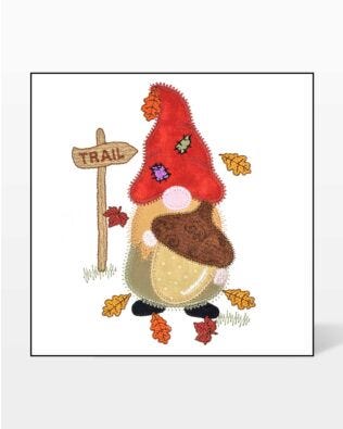 GO! Gnome with Acorn Embroidery by V-Stitch Designs