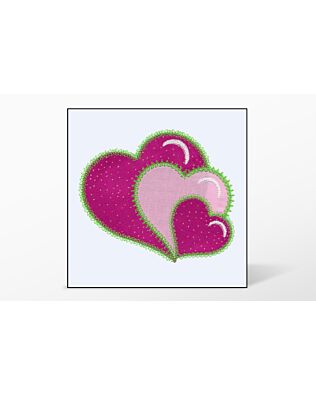 GO! Heart Single #2 Embroidery Designs by V-Stitch Designs
