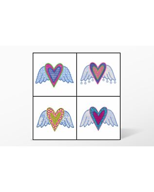 GO! Hearts with Wings Embroidery Designs by V-Stitch Designs (VQ-HW)