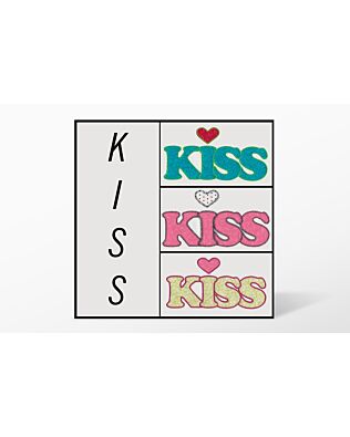 GO! Kiss Set Embroidery Designs by V-Stitch Designs (VQ-KISS)