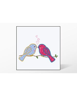 GO! Lovebirds Single #1 Embroidery Designs by V-Stitch Designs