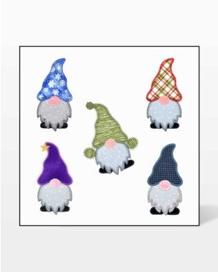 GO! Little Gnomes Embroidery by V-Stitch Designs
