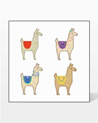 GO! Llamas Embroidery by V-Stitch Designs