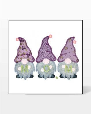 GO! Love Mom Gnomes Embroidery by V-Stitch Designs