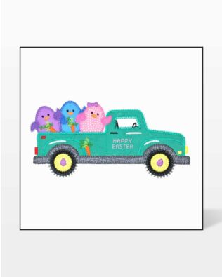 GO! Easter Truck Embroidery by V-Stitch Designs