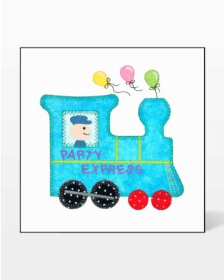 GO! Party Train Embroidery by V-Stitch Designs
