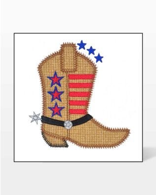 GO! Patriotic Boot Embroidery by V-Stitch Designs