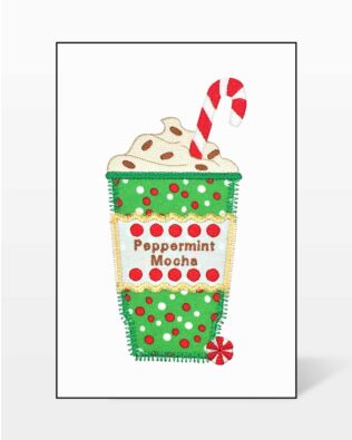 GO! Peppermint Mocha to Go Embroidery by V-Stitch Designs