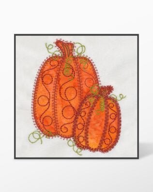 GO! Pumpkin Double #2 Embroidery Designs by V-Stitch Designs (VQ-PPD02)