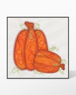 GO! Pumpkin Double #3 Embroidery Designs by V-Stitch Designs (VQ-PPD03)
