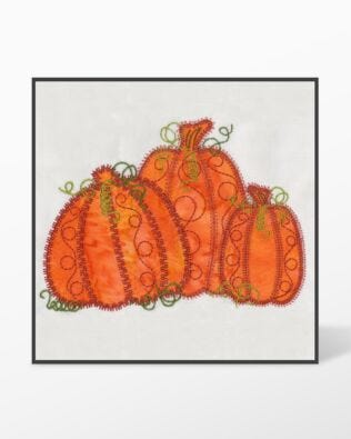 GO! Pumpkin Triple #1 Embroidery Designs by V-Stitch Designs (VQ-PPT01)