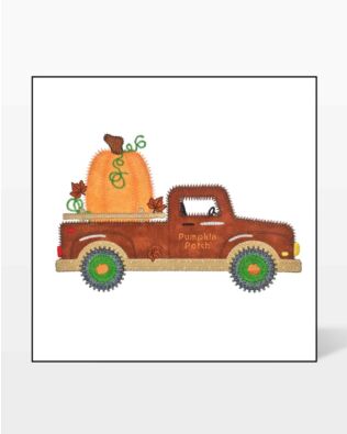 GO! Pumpkin Truck Embroidery by V-Stitch Designs