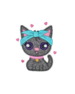 GO! Sassy Kitten Embroidery by V-Stitch Designs