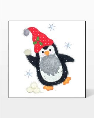 GO! Snowball Penguin Embroidery by V-Stitch Designs