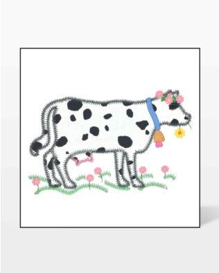 GO! Spring Cow Embroidery by V-Stitch Designs