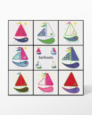 GO! Sailboats Embroidery Designs by V-Stitch Designs (VQ-SES1)