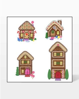 GO! Small Gingerbread Houses Embroidery by V-Stitch Designs