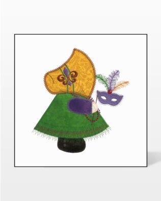 GO! Mardi Gras Sunbonnet Sue Embroidery by V-Stitch Designs