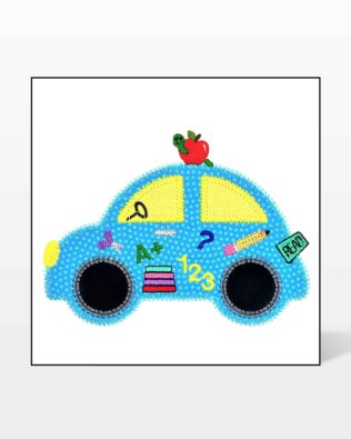 GO! Teacher Cute Car Embroidery by V-Stitch Designs