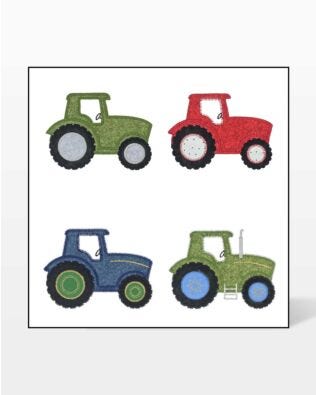 GO! Tractor Set Embroidery by V-Stitch Designs
