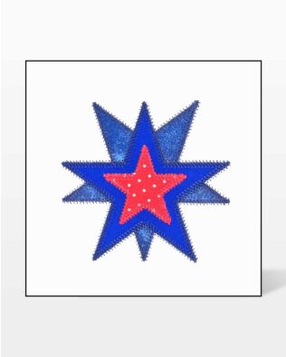 GO! Triple Stars Embroidery by V-Stitch Designs