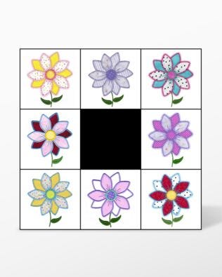 GO! Twice the Fun Flower Embroidery Designs by V-Stitch Designs (VQ-TTFF)
