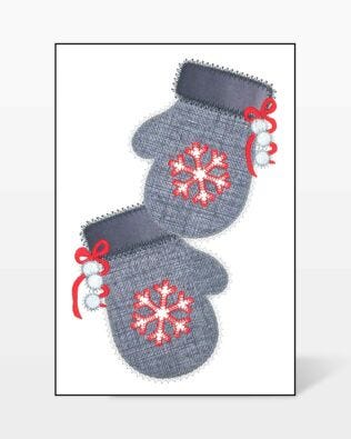 GO! Vertical Mittens Embroidery by V-Stitch Designs
