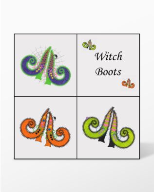 GO! Witch Boots Set Embroidery by V-Stitch Designs (VQ-WBS)