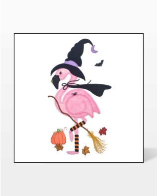 GO! Witchy Flamingo Embroidery by V-Stitch Designs