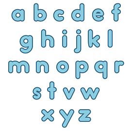 Studio Marshmallow 1 1/2" Lowercase Alphabet