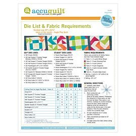 Bright Sampler Quilt Die List & Fabric Requirements Overview (PDF Download)
