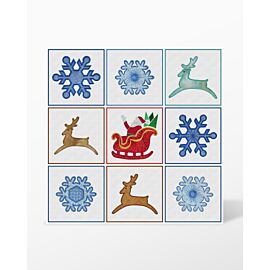 GO! Sleigh-Reindeer-Snowflakes Embroidery Designs by Marjorie Busby (BQ-SRSe)