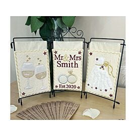 GO! Wedding Medley In the Hoop Hanging Embroidery Design by Creative Appliques