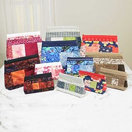 Cosmetics Bags Quilt-As-You-Go Kit with Zippity-Do-Done Zipper (Set of 2)