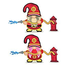 GO! Fire Fighter Gnomes Embroidery Specialty Designs