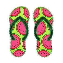 GO! Watermelon Flip Flops Embroidery Specialty Designs