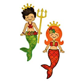 GO! Fall Mermaid King & Queen  Embroidery Specialty Designs